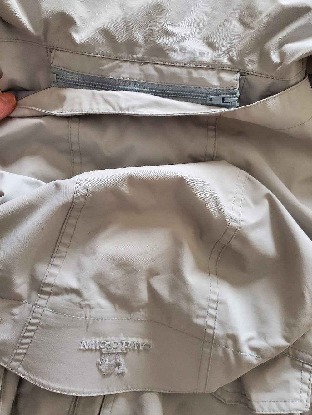 CAMEL CROWN Waterproof Shell Jacket Windbreaker Light Gray - Picture 11 of 16